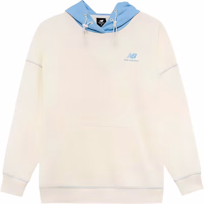 (Women) New Balance Logo Print Pullover Hoodie Cream White AWT23342-CIC Buy (Women) New Balance Logo Print Pullover Hoodie Cream White AWT23342-CIC