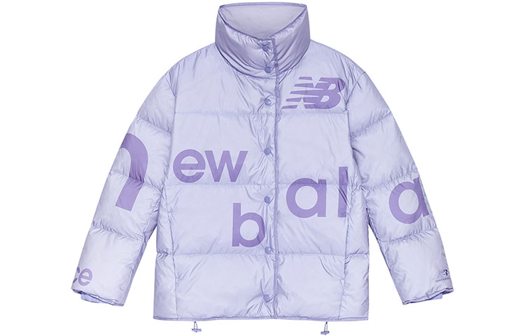(Women) New Balance  Logo Winter Down Jacket Purple Quarter Zip 5PB4U152-DV