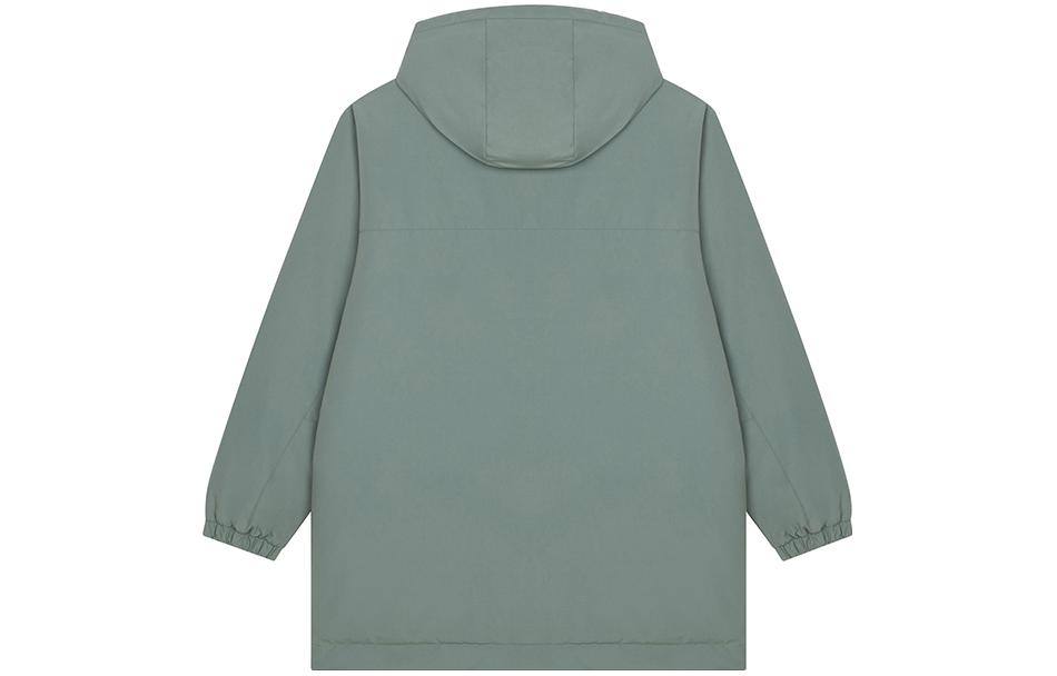 Lookbook (W) New Balance绿色连帽长款羽绒保暖外套 AWJ33332-DKJ