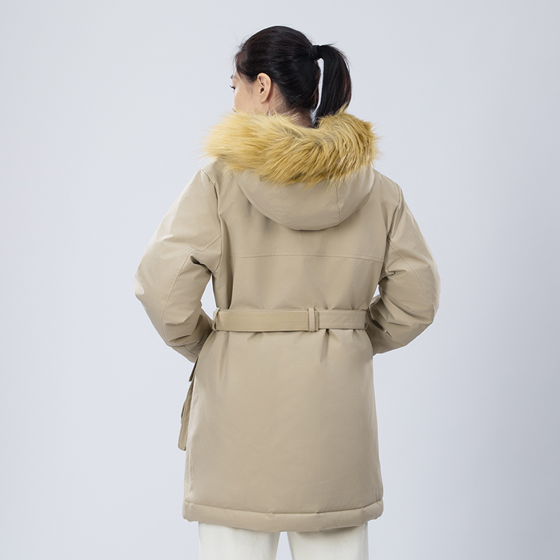 Cheap (W) ニューバランス 防風ロングフードダウンジャケット カーキ カジュアルウェア AWJ34318SOT