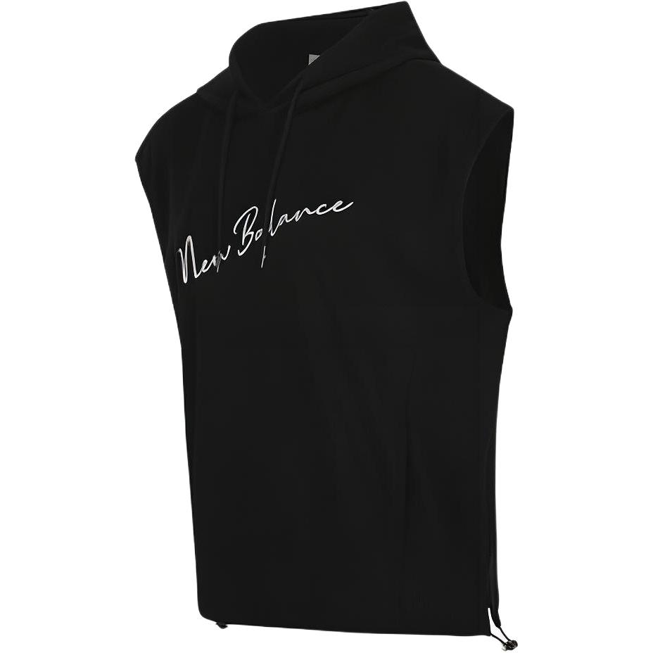 (Women) New Balance  Solid Logo Sleeveless Hoodie Vest Black. 5CC2U652-BK