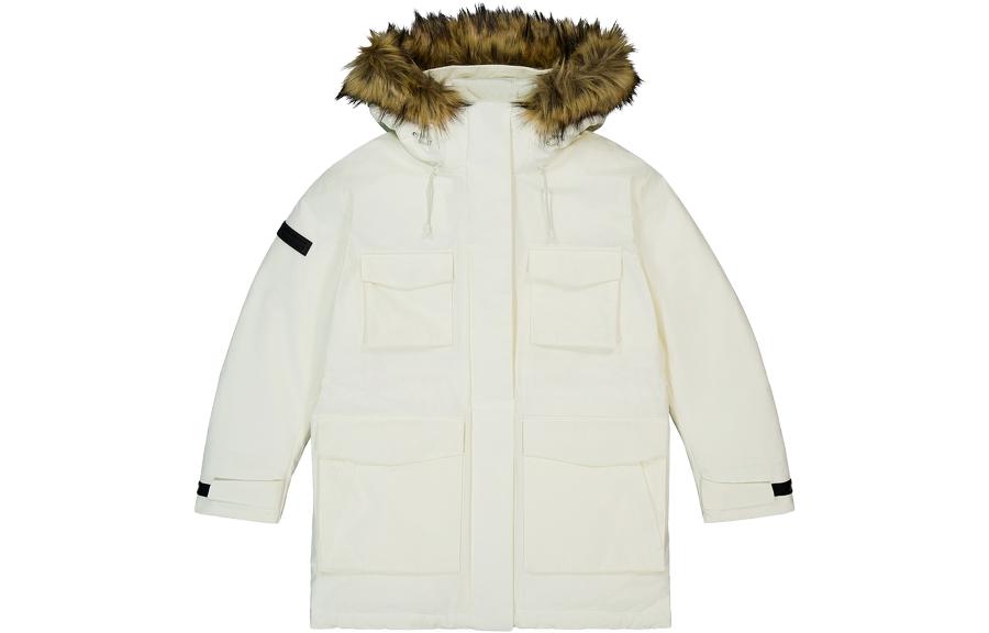 Order (W) New Balance Chaqueta Blanca Acolchada con Capucha Cremallera Puffer NPD44152-WT