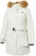 Buy (Women) New Balance White Hooded Long Down Jacket with Fur Collar. AWJ34318CIC