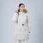 Details for (Women) New Balance White Hooded Long Down Jacket with Fur Collar. AWJ34318CIC