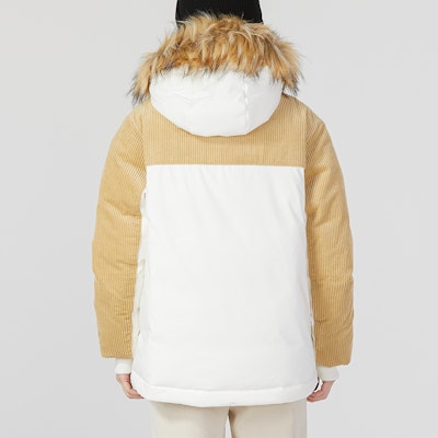 (W) New Balance 白色拼布燈芯絨毛領連帽羽絨外套 AWJ24306-CIC Purchase (W) New Balance 白色拼布燈芯絨毛領連帽羽絨外套 AWJ24306-CIC