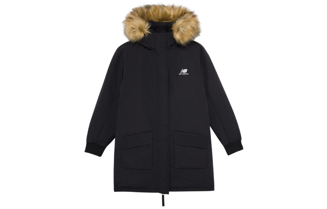 Order (W) 뉴발란스 윈터 블랙 로고 집 후드 다운코트. AWJ23345-BK