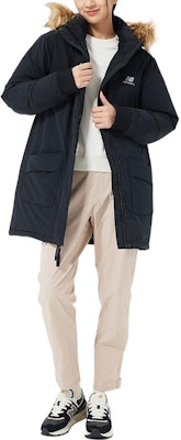 (W) 뉴발란스 윈터 블랙 로고 집 후드 다운코트. AWJ23345-BK Shop (W) 뉴발란스 윈터 블랙 로고 집 후드 다운코트. AWJ23345-BK