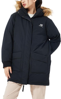 (W) 뉴발란스 윈터 블랙 로고 집 후드 다운코트. AWJ23345-BK Purchase (W) 뉴발란스 윈터 블랙 로고 집 후드 다운코트. AWJ23345-BK