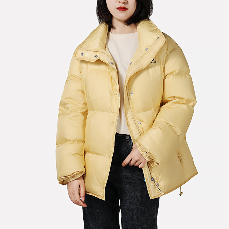 Purchase (Women) New Balance  Winter Yellow Puffer Jacket with Logo and Zipper High Collar. 5PB4U152-YL