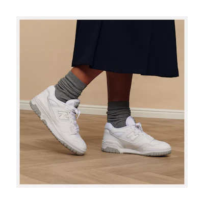(W) NB BB550 Casual Shoes White White color