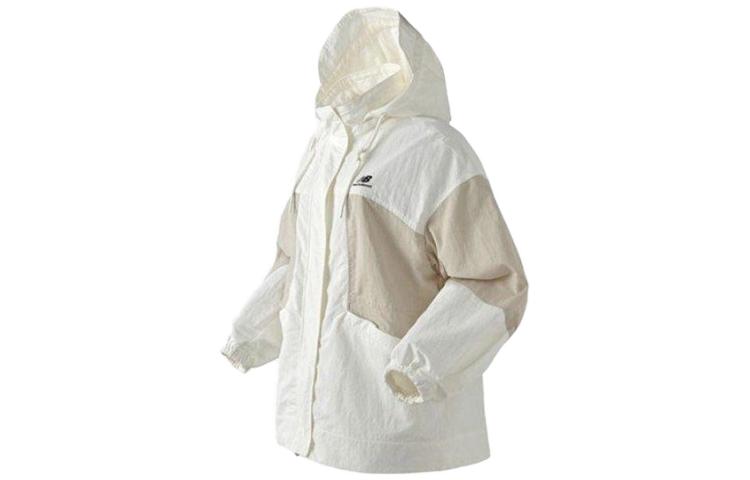 (Women) New Balance Beige Printed Hooded Long-Sleeve Casual Jacket NBNACBW792-39