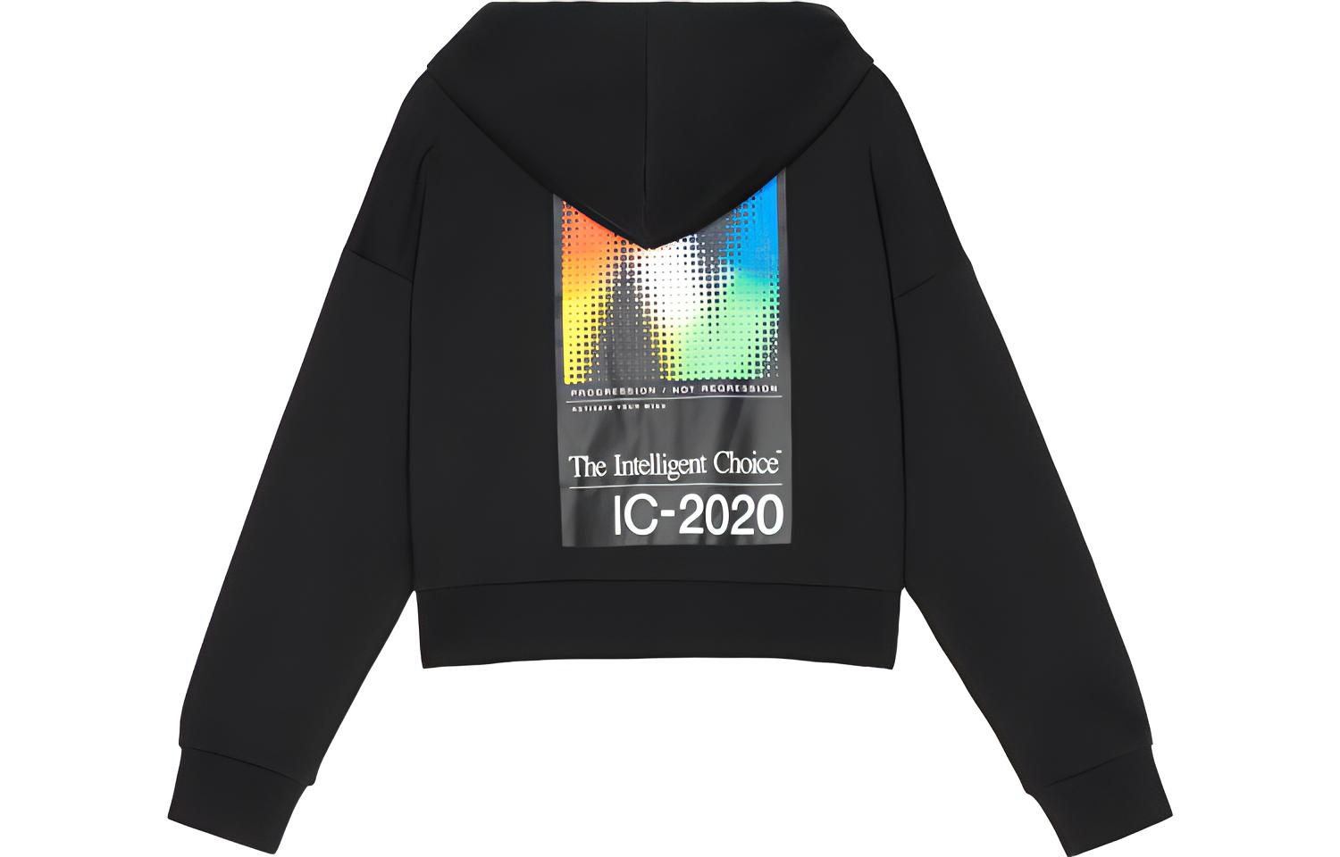 (Women) New Balance Black Comfortable Casual Zip-Up Hoodie WJ03512BK