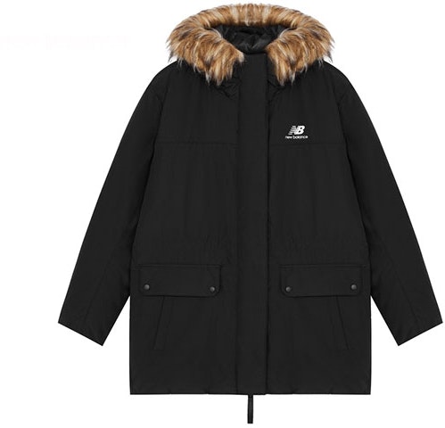 women-new-balance-black-down-jacket-with-fur-hood-winter-coat-long-sleeve-awj-13340-bk