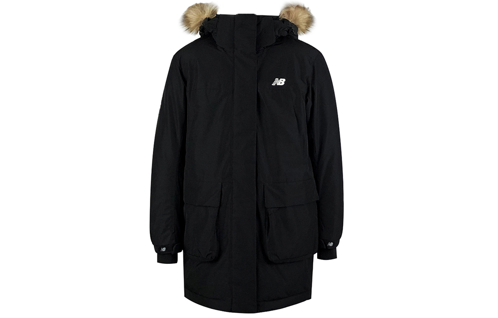 (Women) New Balance Black Mid-Length Down Jacket for Winter Workwear NP943022-BK