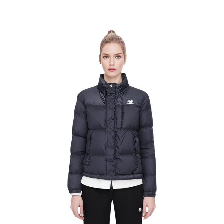 Shop (W) New Balance Jaket Puff Hitam Musim Sejuk Hangat NC5PB43072-BK