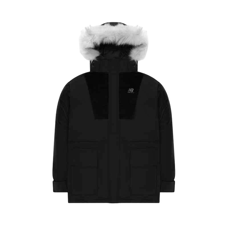 (Women) New Balance Black Winter Down Jacket with Detachable Fur Hood NPA43122-BK