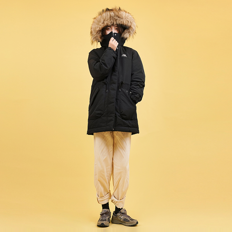 Purchase (Women) New Balance Black Winter Insulated Hooded Jacket NPA46012-BK