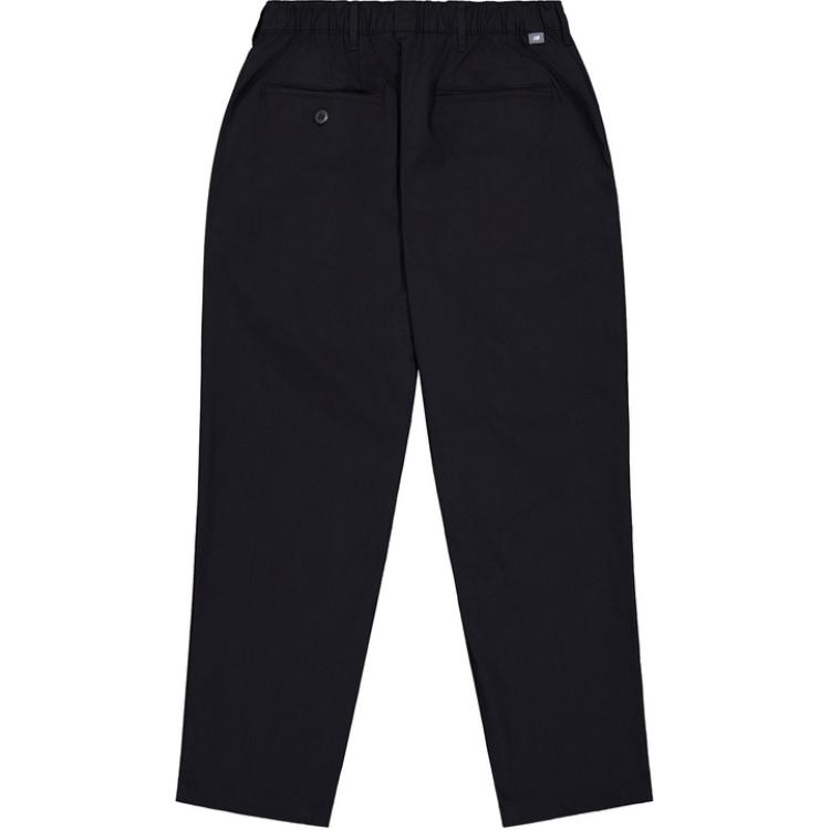 (Women) New Balance Boylston  Loose Fit Casual Straight Pants - Black AWP43536