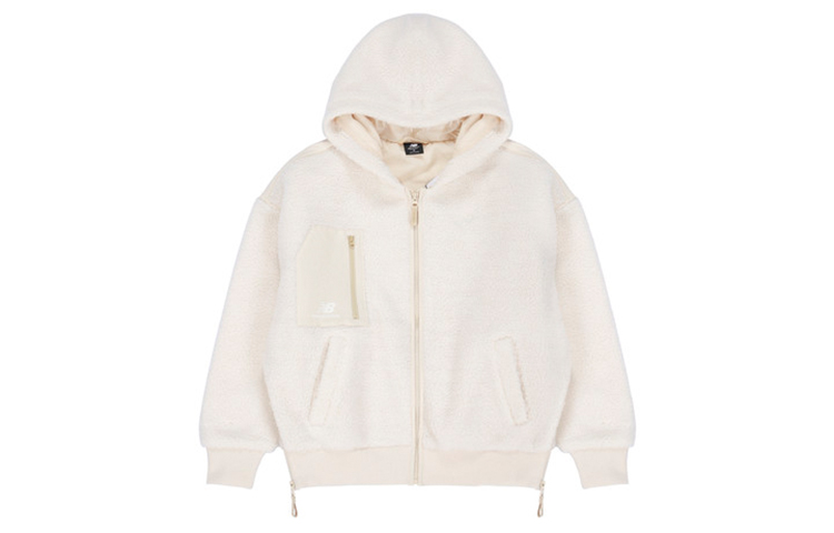 (Women) New Balance Casual Knit Hoodie Jacket - Off White AWJ13328-MSU