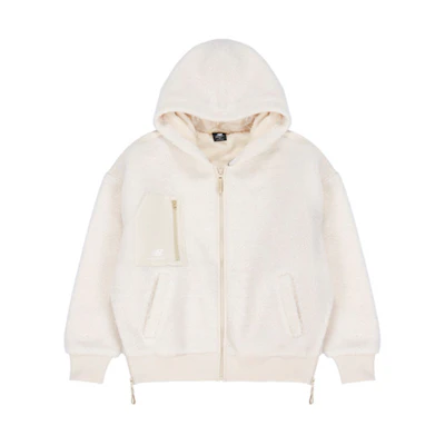 (Women) New Balance Casual Knit Hoodie Jacket - Off White AWJ13328-MSU