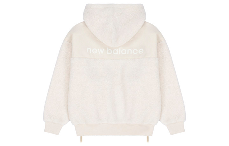 Lookbook (W) 新百伦休闲针织连帽夹克 - 米白色 AWJ13328-MSU