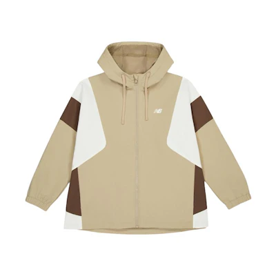 (Women) New Balance Colorblock Zip Hoodie Casual Jacket - Khaki AWJ41304-SOT