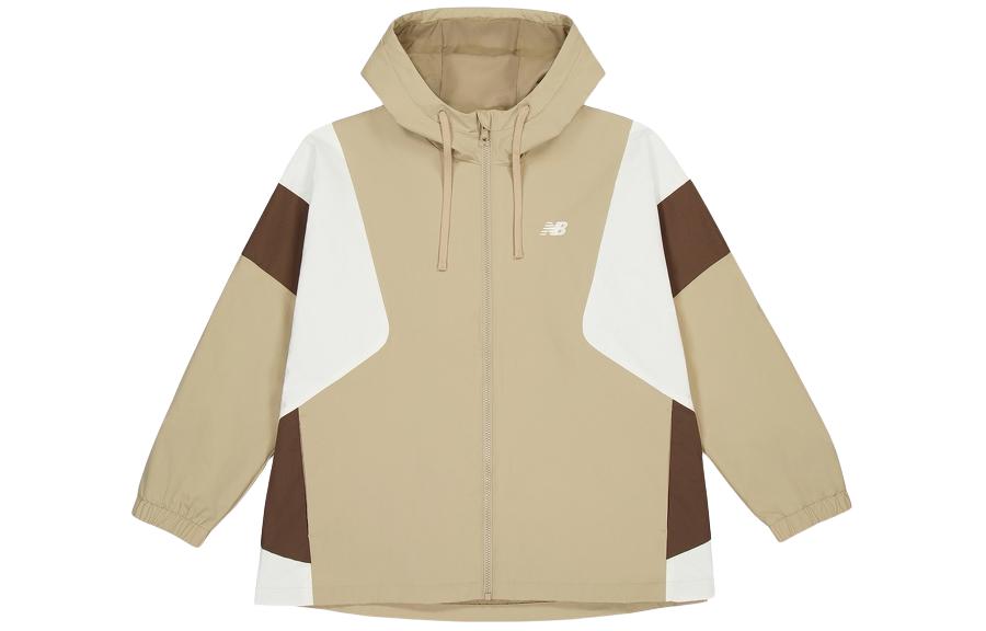 Order (W) New Balance 拼色拉链连帽休闲夹克 - 卡其色 AWJ41304-SOT