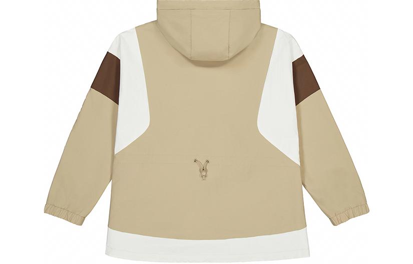 Lookbook (W) New Balance 拼色拉链连帽休闲夹克 - 卡其色 AWJ41304-SOT