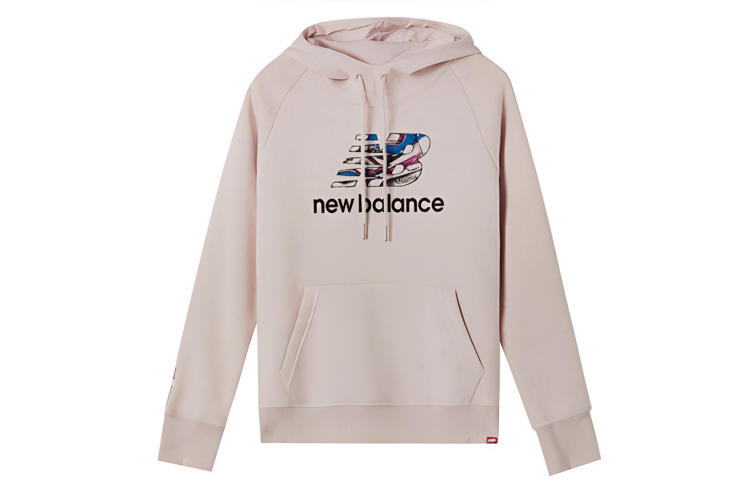 (Women) New Balance Creative Logo Print Hoodie Women’s Pink AWT93580-CS1