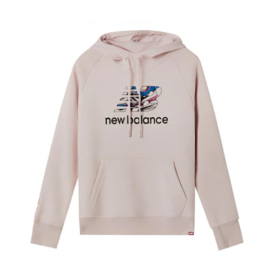 (Women) New Balance Creative Logo Print Hoodie Women’s Pink AWT93580-CS1