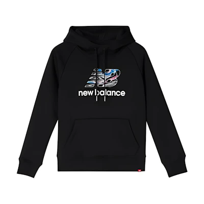 (Women) New Balance Creative Logo Printed Hoodie Black AWT93580-BK