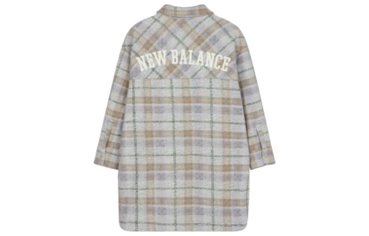 Lookbook (W) New Balance 刺繡Logo格紋撞色翻領外套 AWJ31352-WM