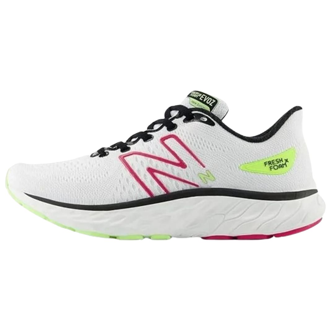 (Women) New Balance Evoz v3 White Red Green Low-Top Comfort Running Shoes. WEVOZRW3