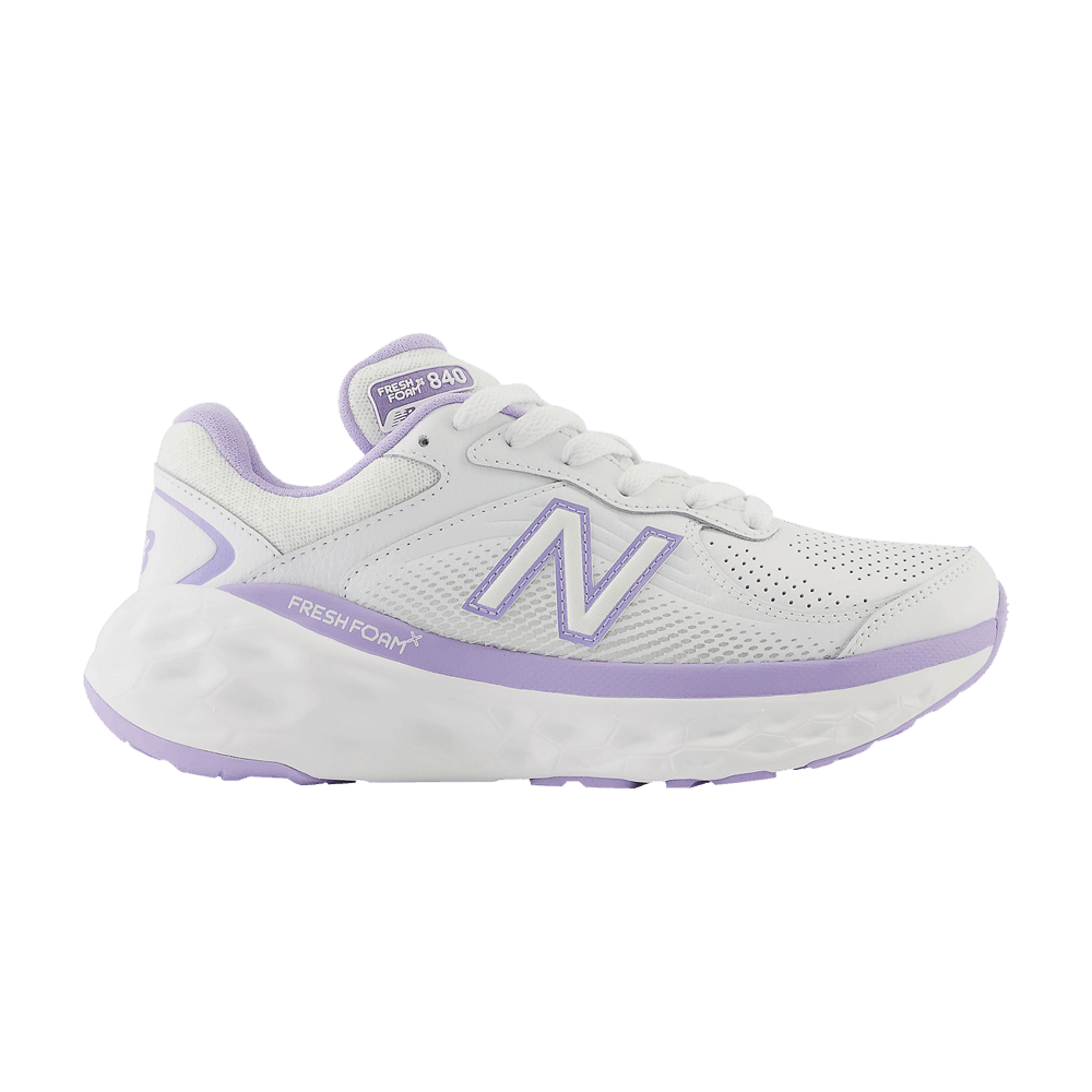 (Women) New Balance Fresh Foam X 840F 2E Wide 'White Lilac Glow' WW840FW1-2E