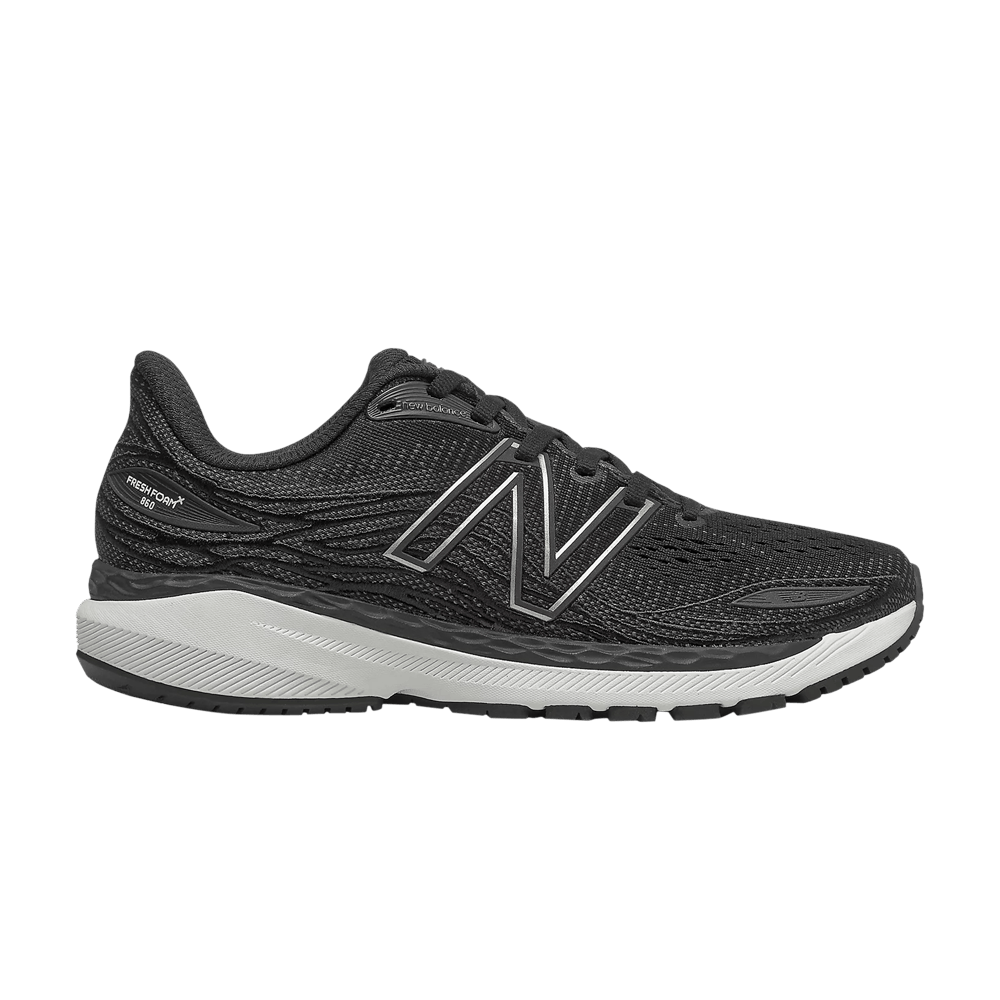 (Women) New Balance Fresh Foam X 860v12 2E Wide 'Black White' W860M12-2E