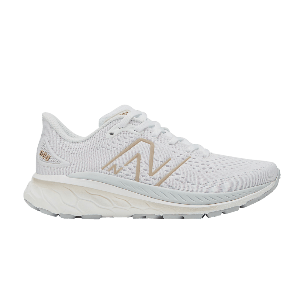 (Women) New Balance Fresh Foam X 860v13 2E Wide 'White Light Gold Metallic' W860W13-2E