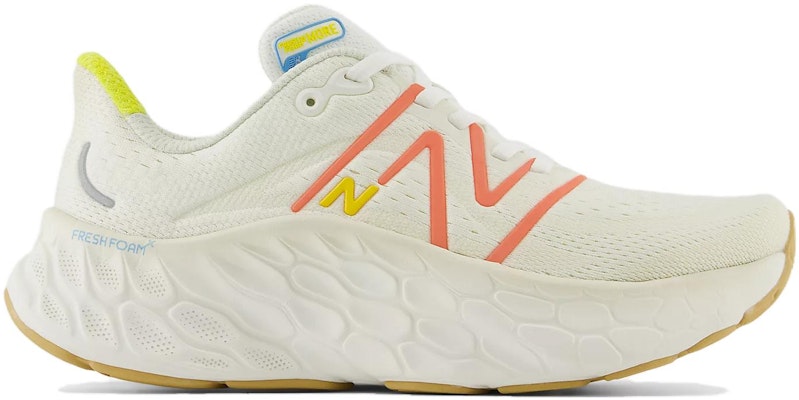(Women) New Balance Fresh Foam X More v4 'Sea Salt Gulf Red' WMORCF4 Order (Women) New Balance Fresh Foam X More v4 'Sea Salt Gulf Red' WMORCF4