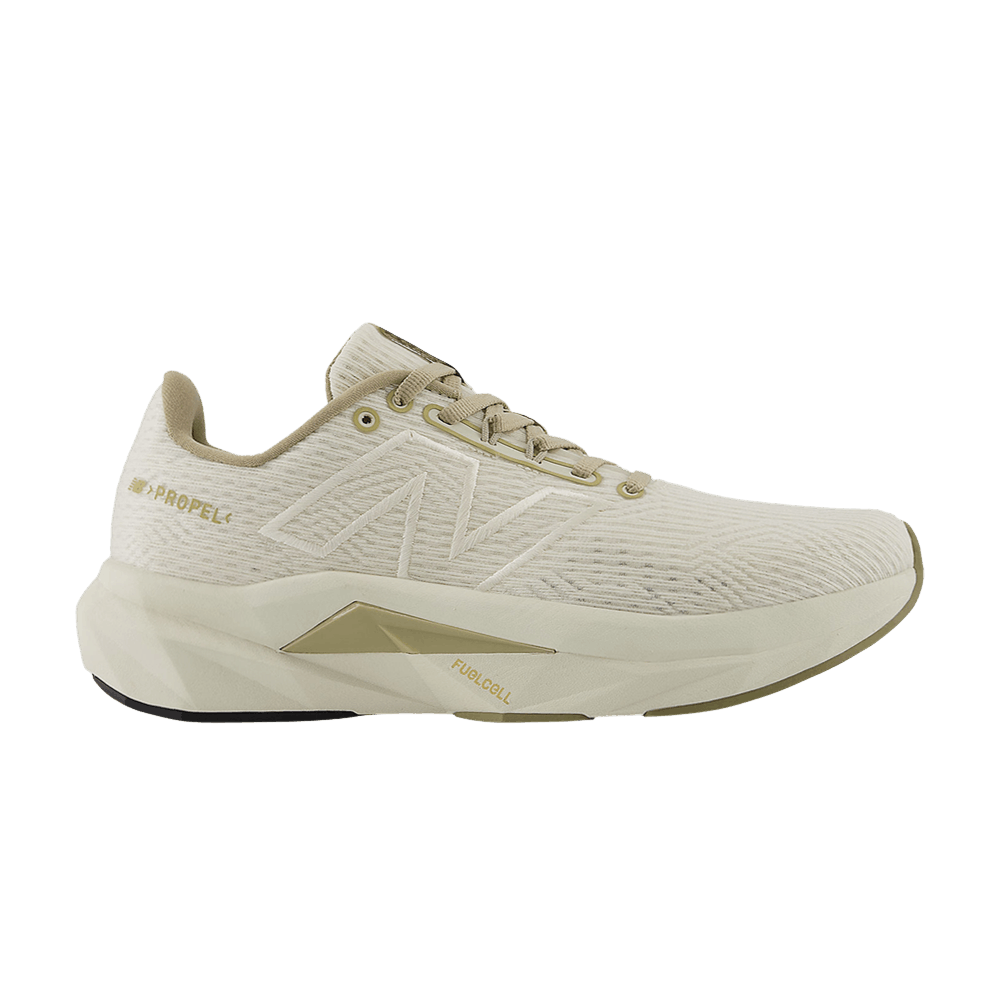 (Women) New Balance FuelCell Propel v5 Wide 'Linen Gold Metallic Stoneware' WFCPRHL5-D