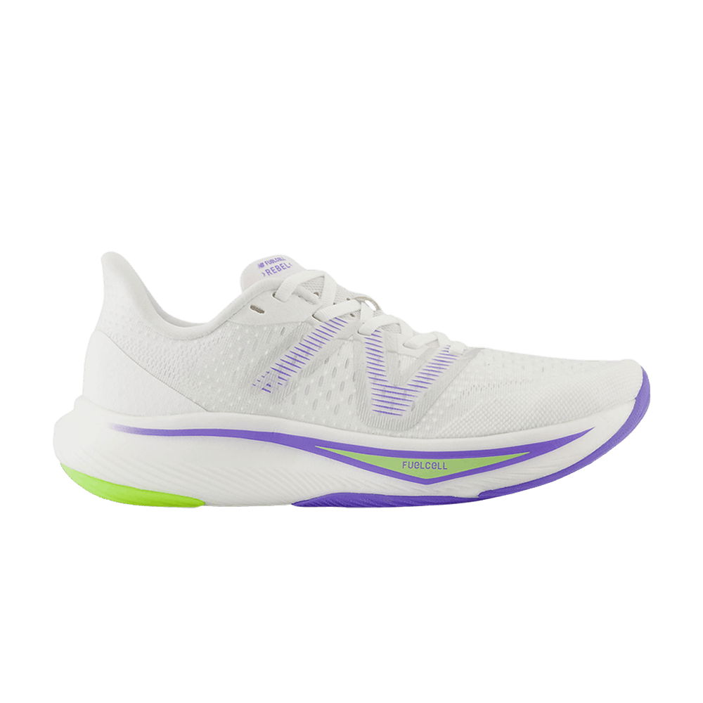 (Women) New Balance FuelCell Rebel v3 Wide 'White Electric Indigo' WFCXCC3-D