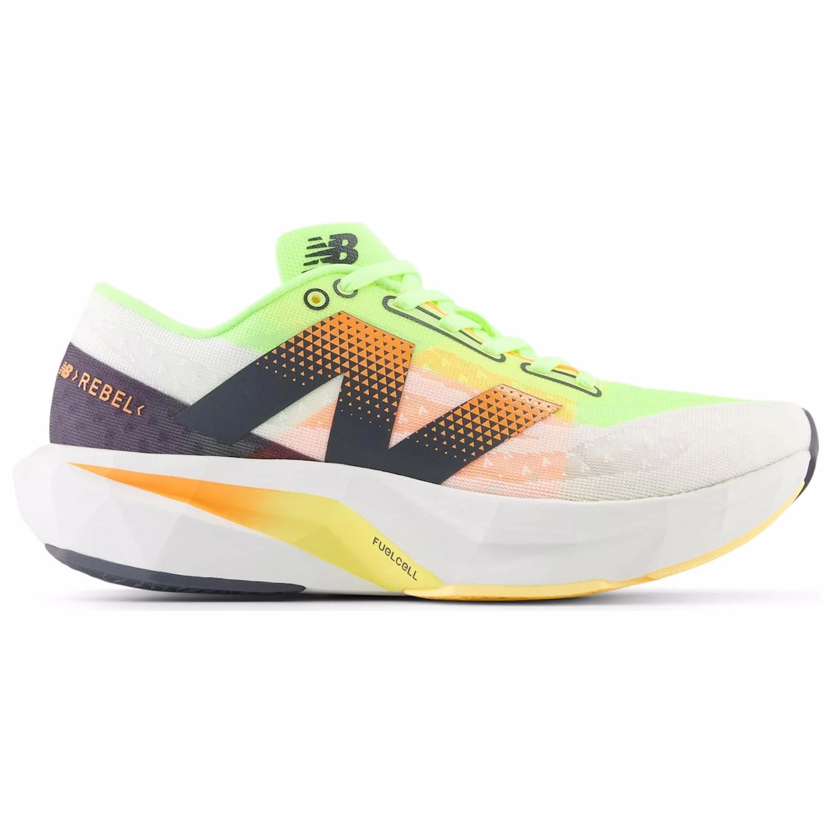(Women) New Balance FuelCell Rebel v4 'White Bleached Lime Glow'