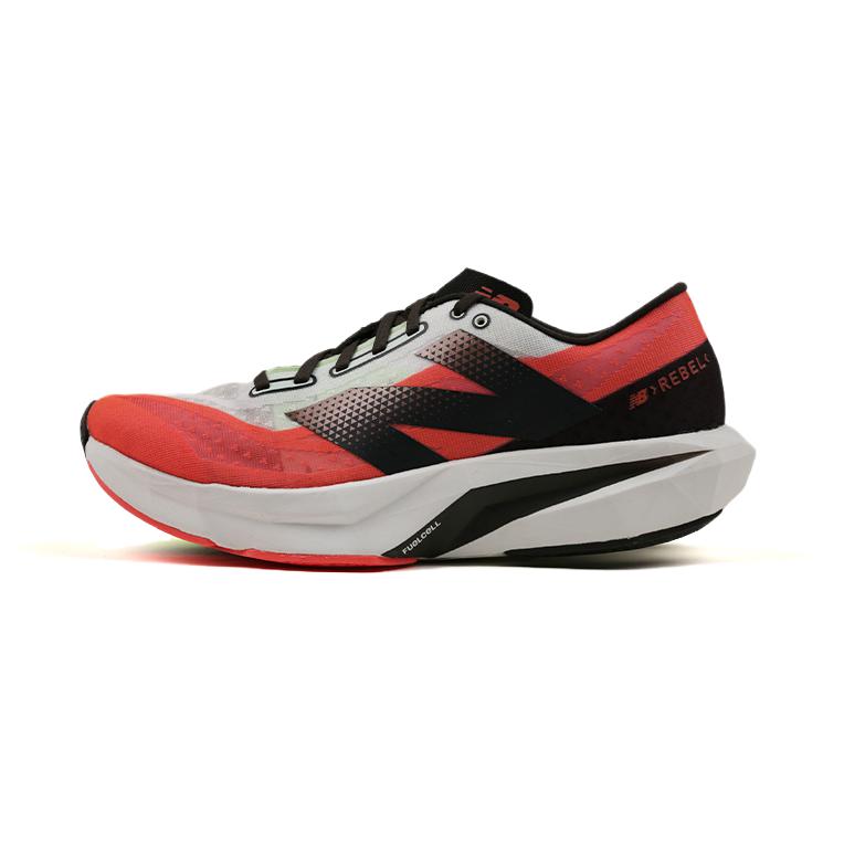 (Women) New Balance FuelCell Rebel v4 Running Shoes Red Black White Comfortable Low-top WFCXEP4