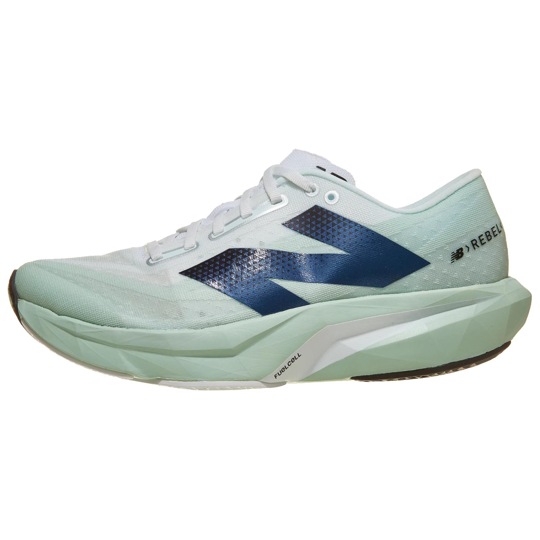 (Women) New Balance FuelCell Rebel v4 White Green Marathon Running Shoes WFCXCA4