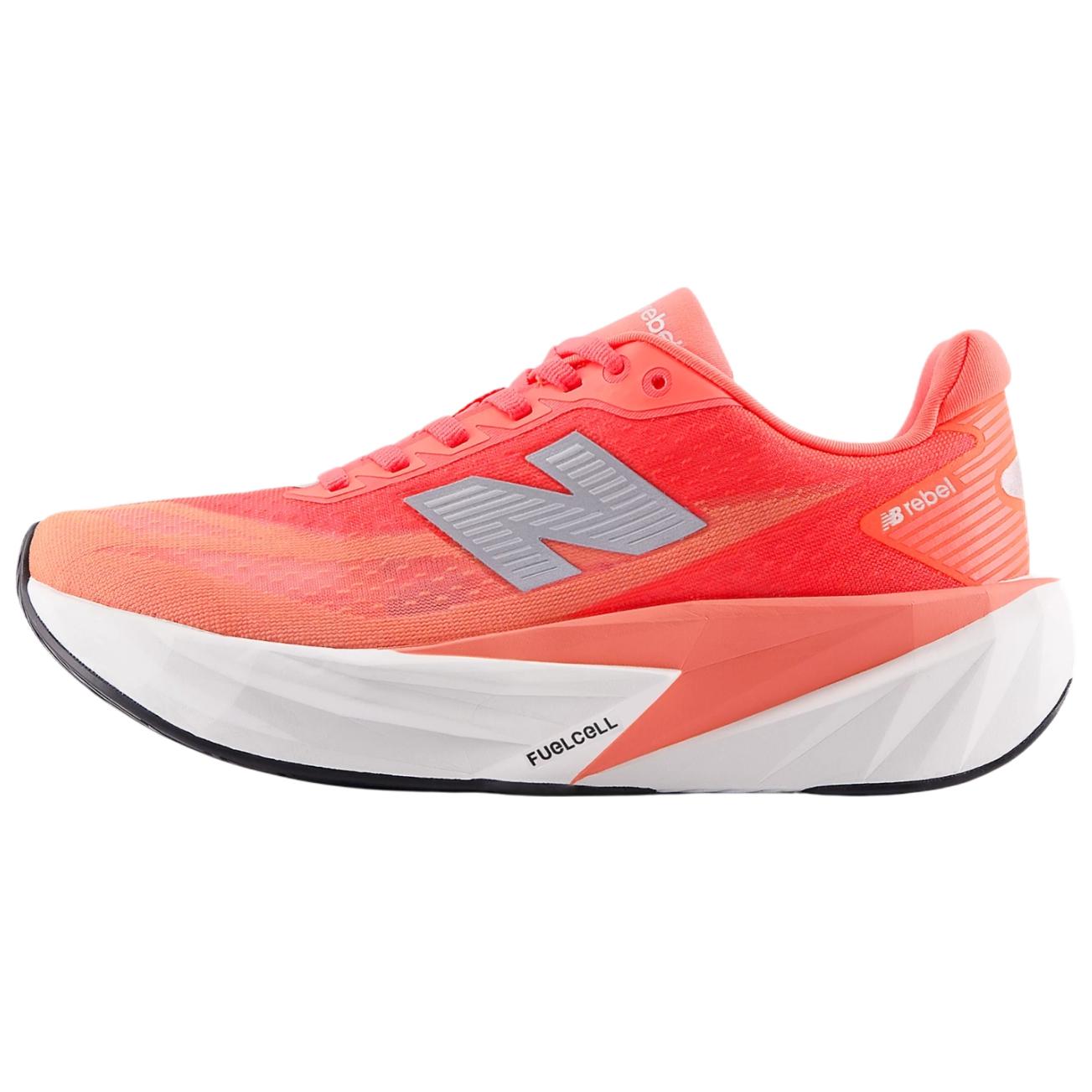 (Women) New Balance FuelCell Rebel v5 Running Shoes Red/White - Cushioned & Durable. WFCXL5A