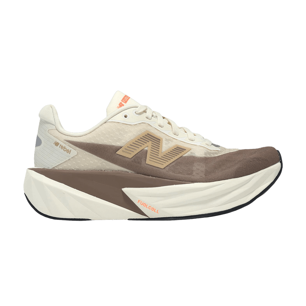 (Women) New Balance Fuelcell Rebel v5 Wide 'Beige Brown' WFCXLJ5D