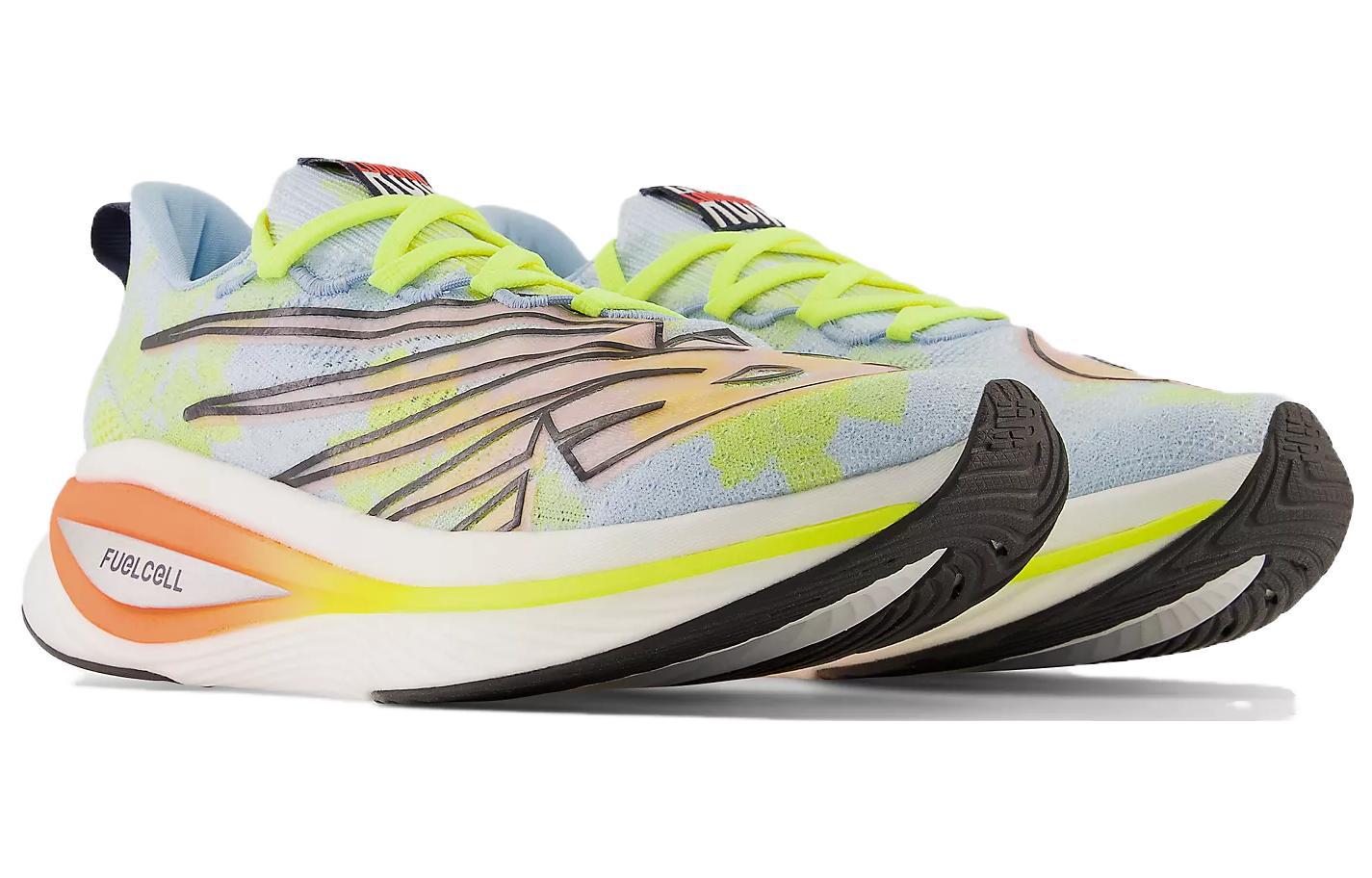 Order New Balance NB FuelCell SuperComp Elite v3 倫敦馬拉松 防滑耐磨 低筒 跑步鞋 女款 藍黃橘