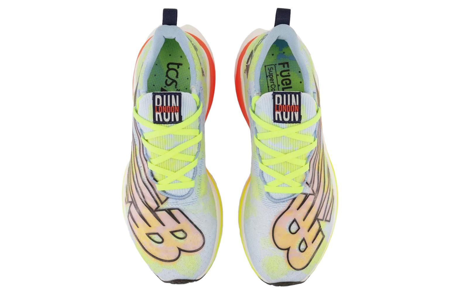 Lookbook New Balance NB FuelCell SuperComp Elite v3 倫敦馬拉松 防滑耐磨 低筒 跑步鞋 女款 藍黃橘