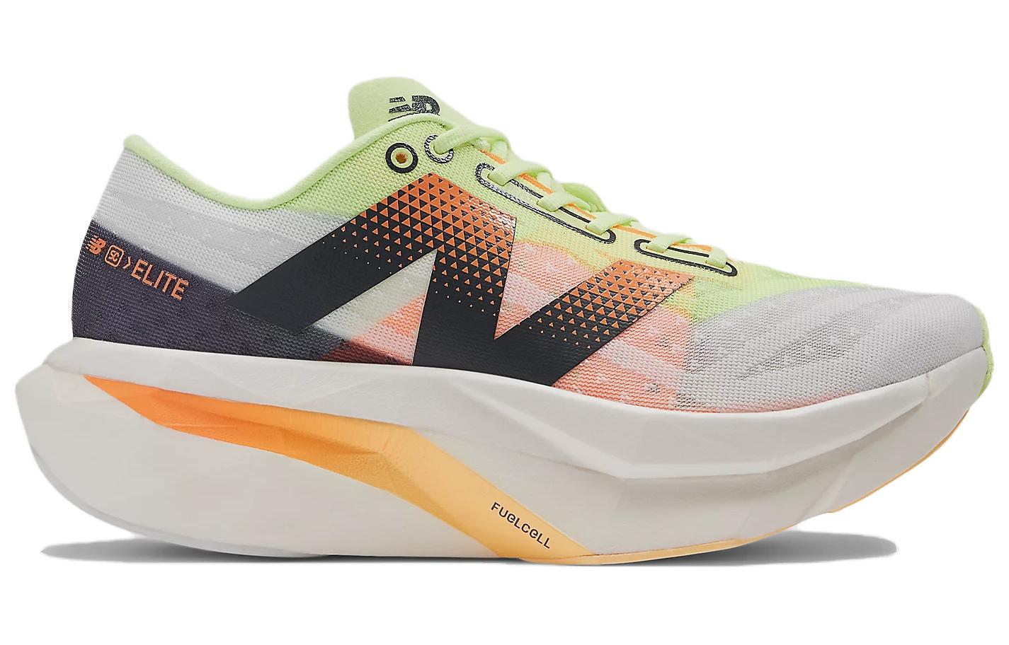 Lookbook New Balance NB FuelCell SuperComp Elite v4 減震 低筒 跑步鞋 女款 黃白
