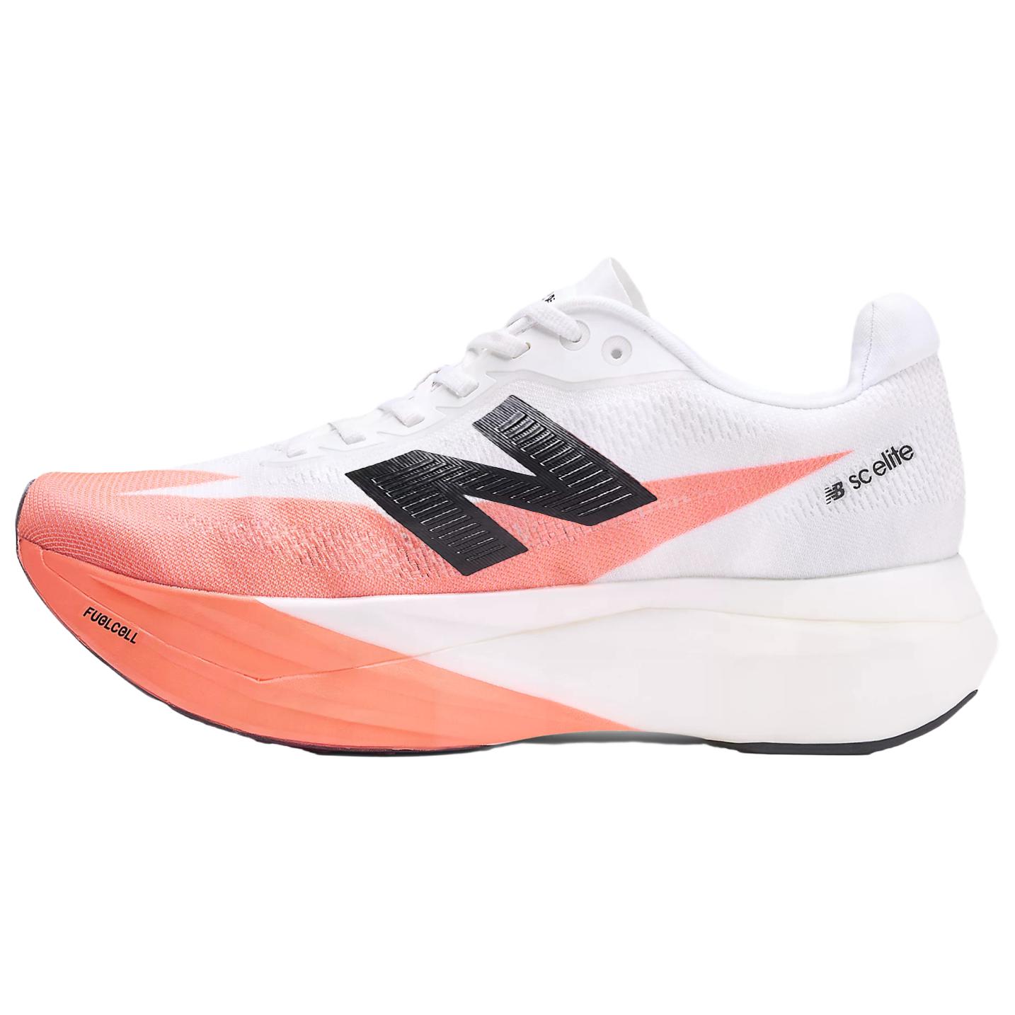 (Women) New Balance FuelCell SuperComp Elite v5 White Red Breathable Running Shoes WRCELLR5