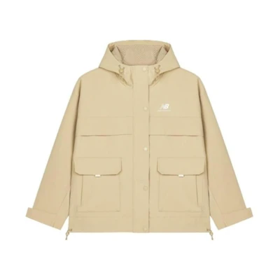 (Women) New Balance FW22 Khaki Outdoor Hooded Logo Workwear Jacket AWJ23315-INC