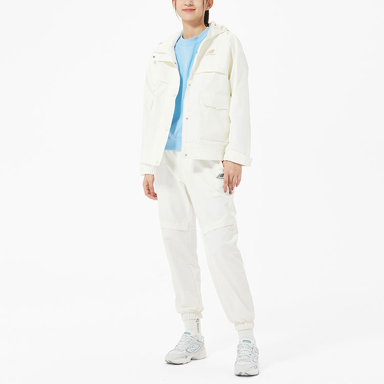 Purchase (W) New Balance FW22 Jaket Hoodie Tenun Off-White AWJ23315-CIC